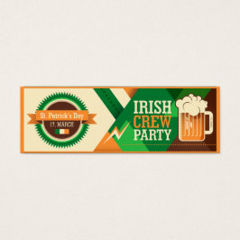 St patrick's day Irish Shamrock Party Litet Visitkort