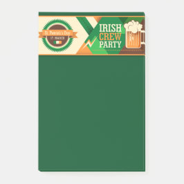 St patrick's day Irish Shamrock Party Post-it Block