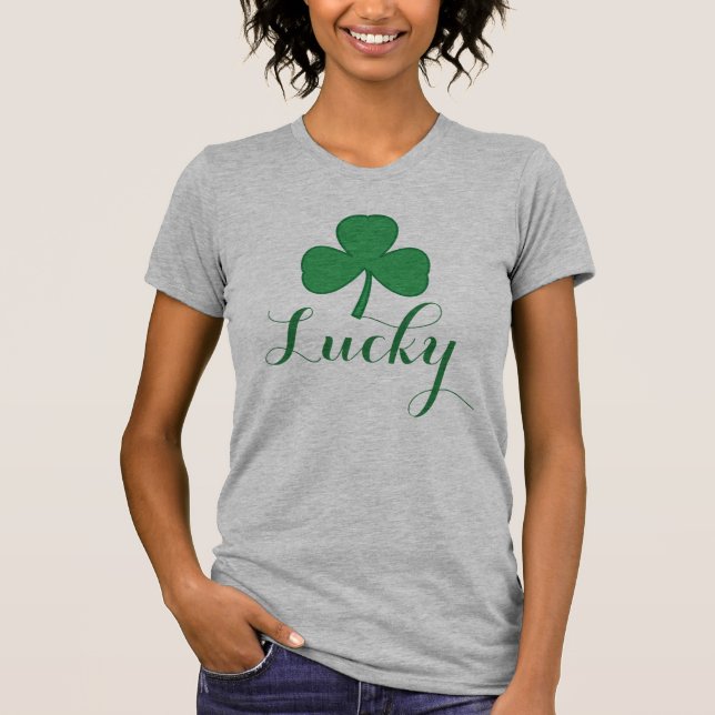 St. Patrick's Day Irish Shamrock T Shirt (Framsida)