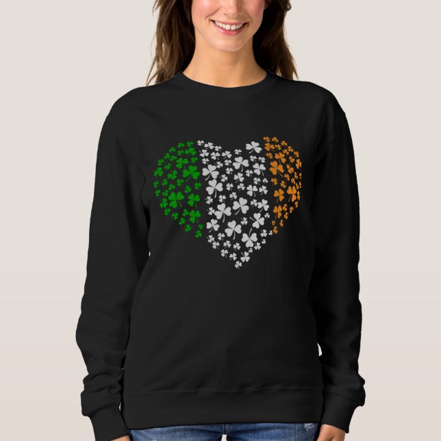 St Patrick's Day Irish Shamrocks Ireland Flag St P T Shirt (Framsida)