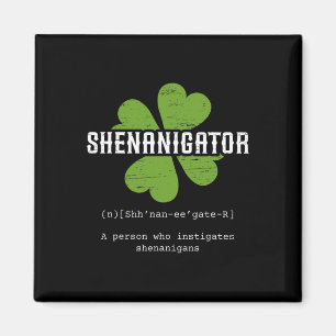 St. Patrick's Day Irish Shenanigator Lucky Roligt Magnet