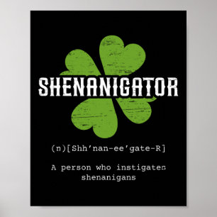 St. Patrick's Day Irish Shenanigator Lucky Roligt Poster