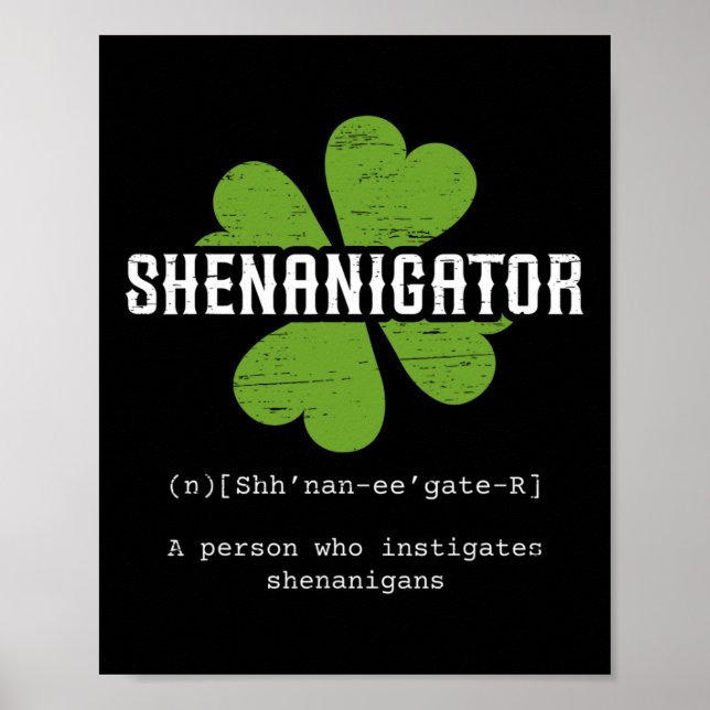 St. Patrick's Day Irish Shenanigator Lucky Roligt  Poster (Framsidan)