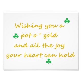 St. patrick's Day Irish Souting 8,5" x11" Skriv ut Fototryck