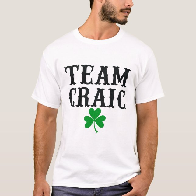 St. Patrick's Day Irish Team Craic, ZFJ T Shirt (Framsida)
