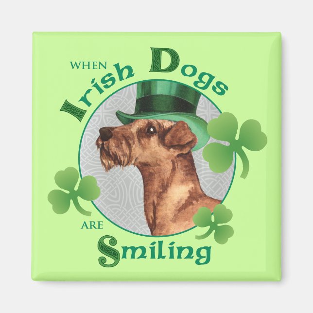 St. Patrick's Day Irish Terrier Magnet (Framsidan)