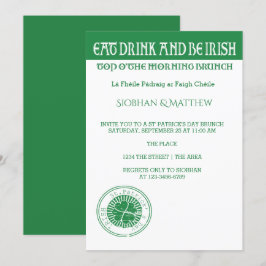 St patricks day Irish Thned MorgBrunch Inbjudningar