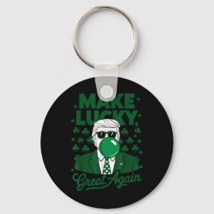 St. Patricks Day Irish Trump Bubble Gum Funny Nyckelring
