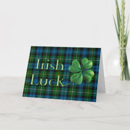 St. Patrick's Day "Irish Tur Tartan" Kort