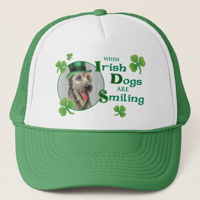 St. Patrick's Day Irish Wolfhound Truckerkeps (Framsida)