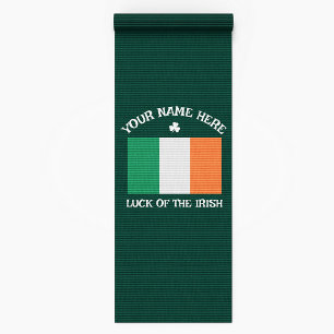 St Patricks Day Irland Flagga Anpassat Namn Shamro Badrumsmatta