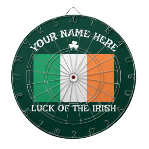 St Patricks Day Irland Flagga Anpassat Namn Shamro Darttavla