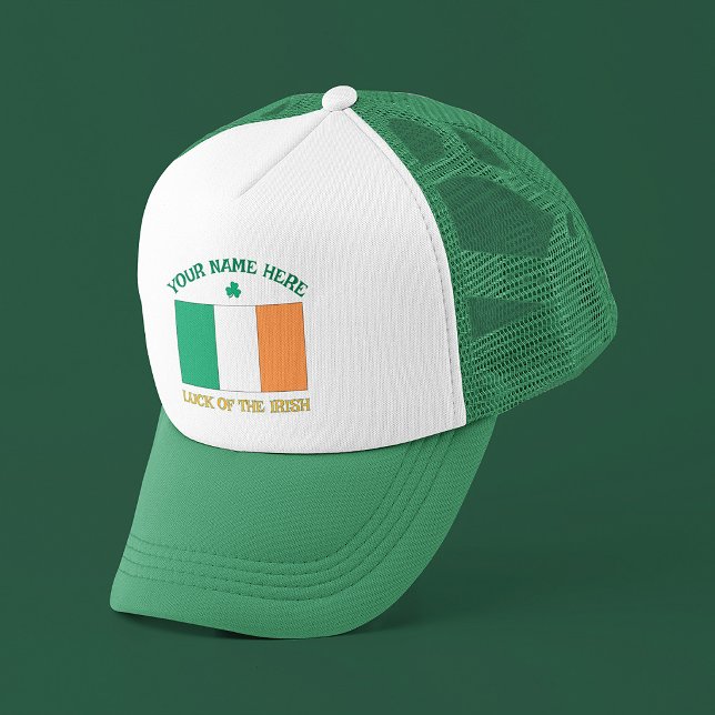 St Patricks Day Irland Flagga Anpassat Namn Shamro Keps (Skapare uppladdad)