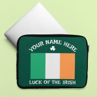 St Patricks Day Irland Flagga Anpassat Namn Shamro