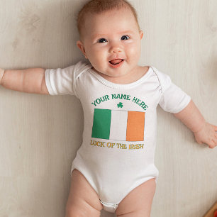St Patricks Day Irland Flagga Anpassat Namn Shamro T Shirt