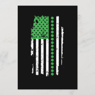 St. Patrick's Day irländsk amerikansk flagga Inbjudningar