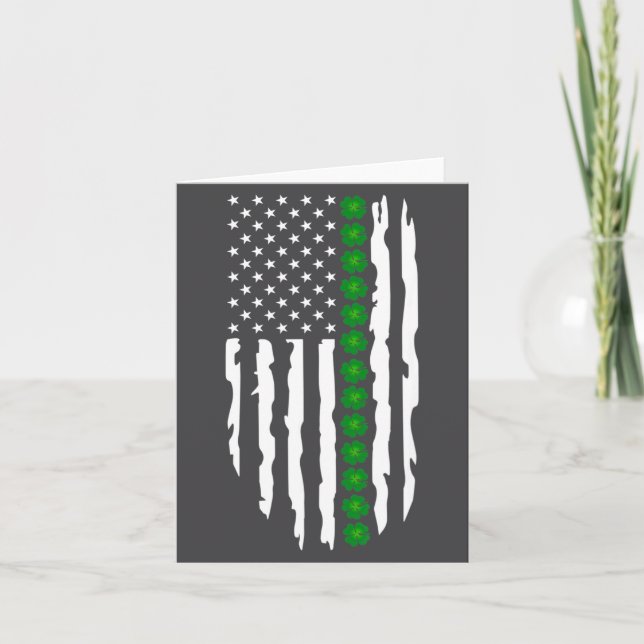 St. Patrick's Day irländsk amerikansk flagga  Kort (Framsida)
