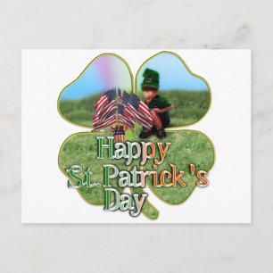 St. Patrick's Day Irländsk Amerikansk Leprechaun Vykort