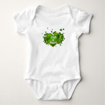 St. Patrick's Day-Irländsk i hjärtat Baby-bodysuit