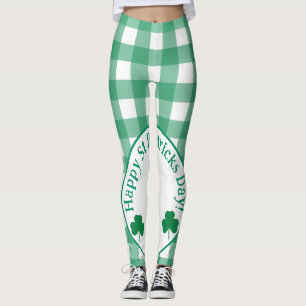 St Patricks Day Irländsk Klöver Grön Kryssmarkerin Leggings