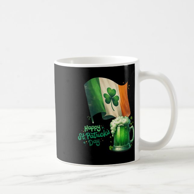 St Patrick's Day Irländsk öl Irland Flagga Män Kvi Kaffemugg (Höger)