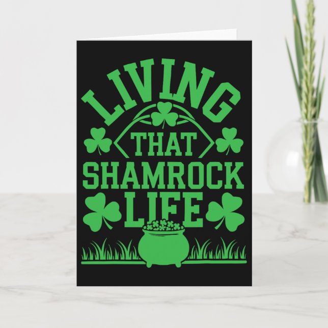 St Patricks Day Irländsk Shamrock Shenanigan Irlan Kort (Framsida)