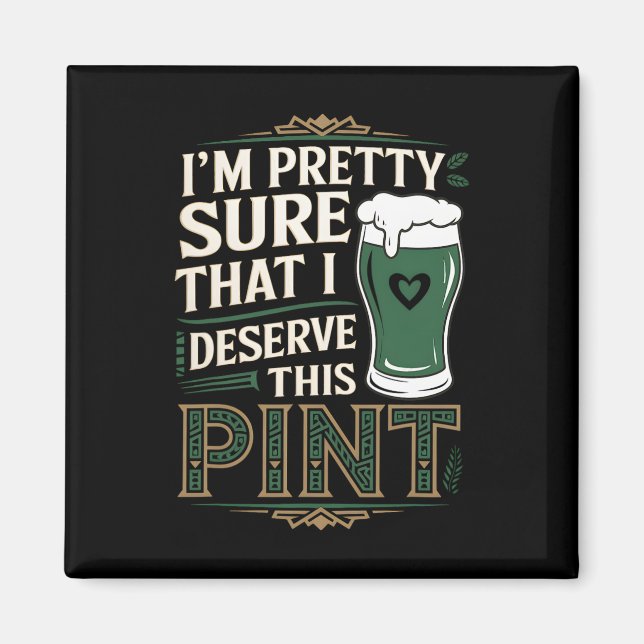 St Patricks Day irländsk stolthet rolig Shamrock-p Magnet (Framsidan)
