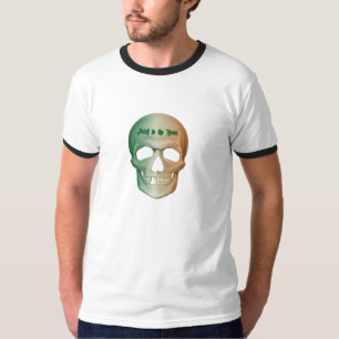 St. Patrick's Day - Irländsk till botten dödskalle T-shirt