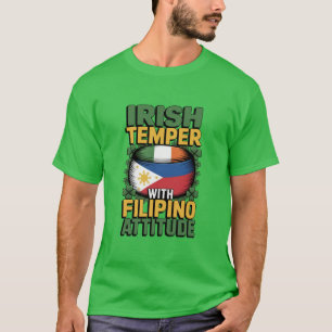 St. Patrick's Day Irländska Filippinska Stolthet T Shirt