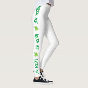 St Patricks Day Irländska Gröna Shamrock Leggings