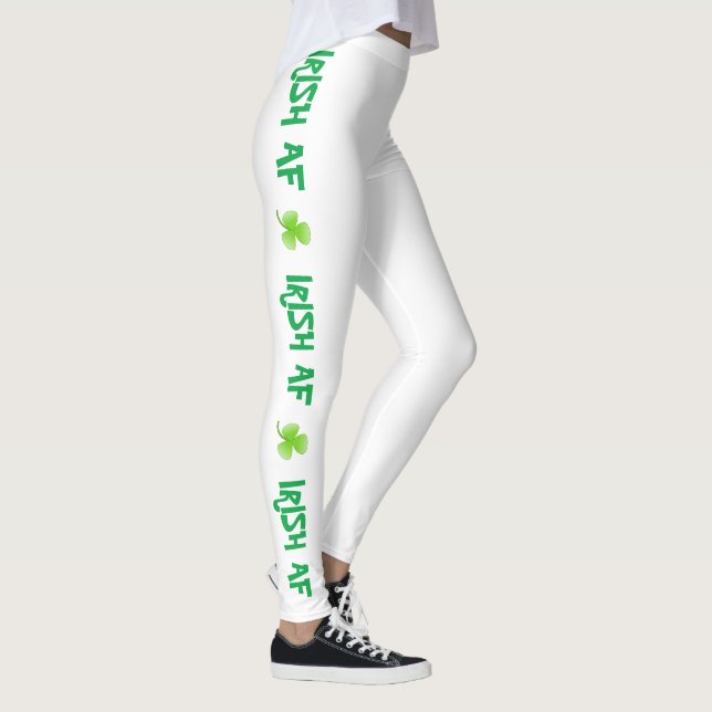 St Patricks Day Irländska Gröna Shamrock Leggings (Höger)