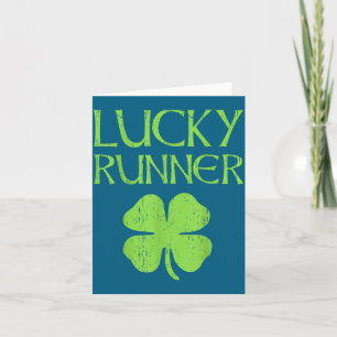 St. Patrick's Day Irländska löpare för lyckliga lö Kort