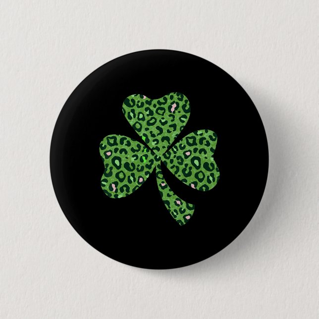 St Patricks Day Irländska Lucky Shamrock St Paddy' Knapp (Framsida)