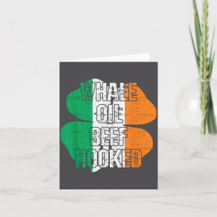 St. Patrick's Day irländska slang Whale Oil Beef H Kort