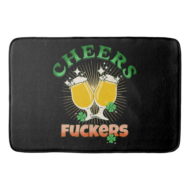 St Patricks Day Irländskt Drickande Badrumsmatta (Framsidan)