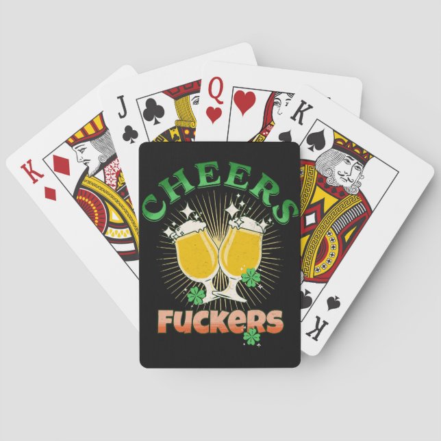  St Patricks Day Irländskt drickande Casinokort (Baksidan)