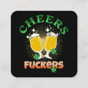  St Patricks Day Irländskt Drickande Fyrkantigt Visitkort