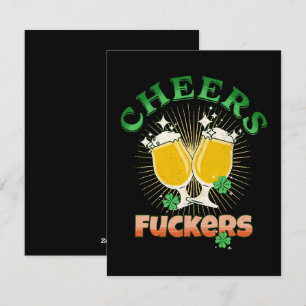 St Patricks Day Irländskt drickande Julkort