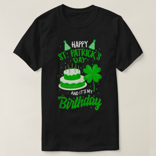 St patricks day Ja, min födelsedag Bday Lycklig Sa T Shirt (Design framsida)