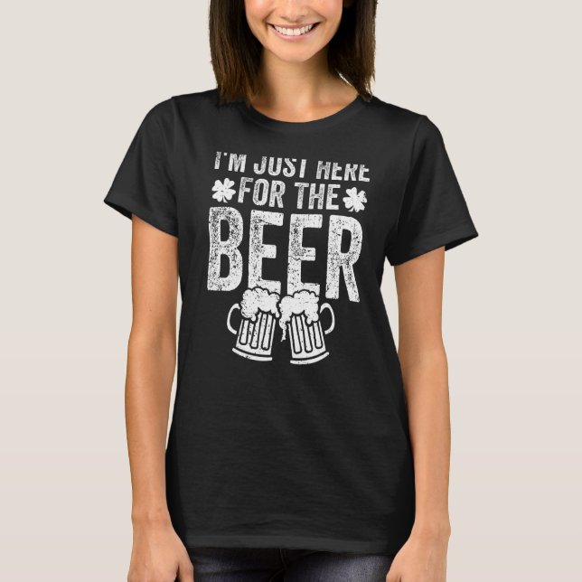St patrick's day jag är här för Beer Drinki T Shirt (Framsida)