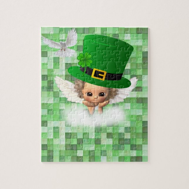St. Patrick's Day Jigszawa Puzzle Angel Pussel (Vertikal)