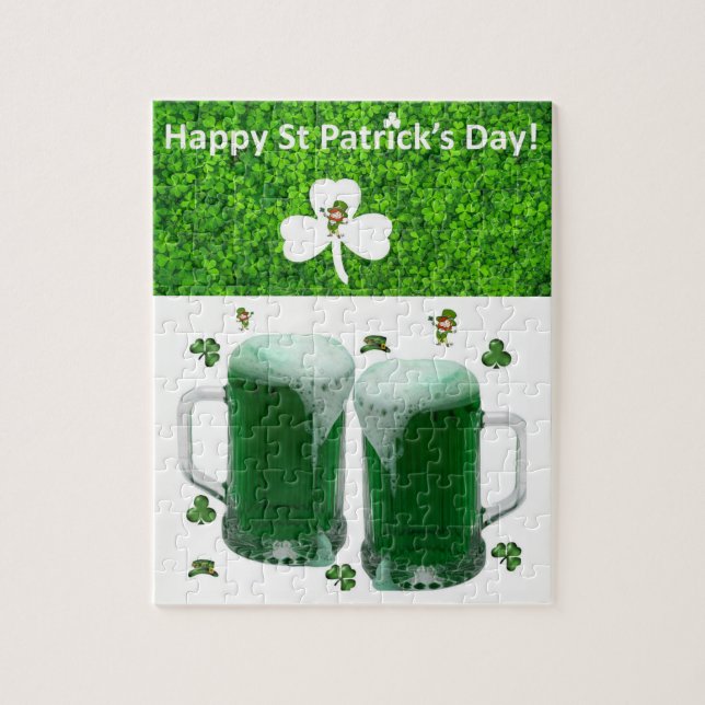 St. Patrick's Day Jigszle Puzzle Beer Pussel (Vertikal)