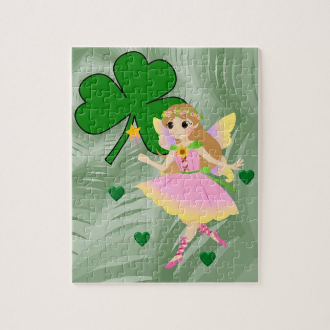St. Patrick's Day Jigszle Puzzle Fairy Pussel (Vertikal)