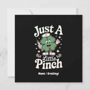 St patrick's day "Just a Little Pinch" Lönt näsan Inbjudningar
