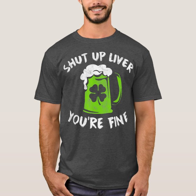 St patricks day Käck upp levern T Shirt (Framsida)