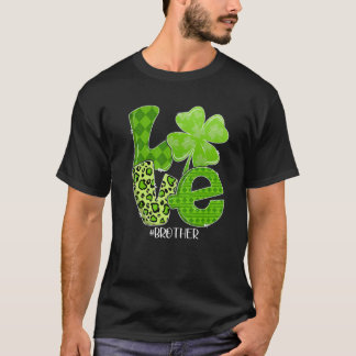 St. Patrick's Day Kärlek Brother Play Leopard Sham T Shirt