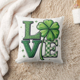St. Patrick's Day Kärlek Clipart Clower Kudde
