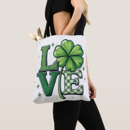 St. Patrick's Day Kärlek Clipart Clower Tygkasse