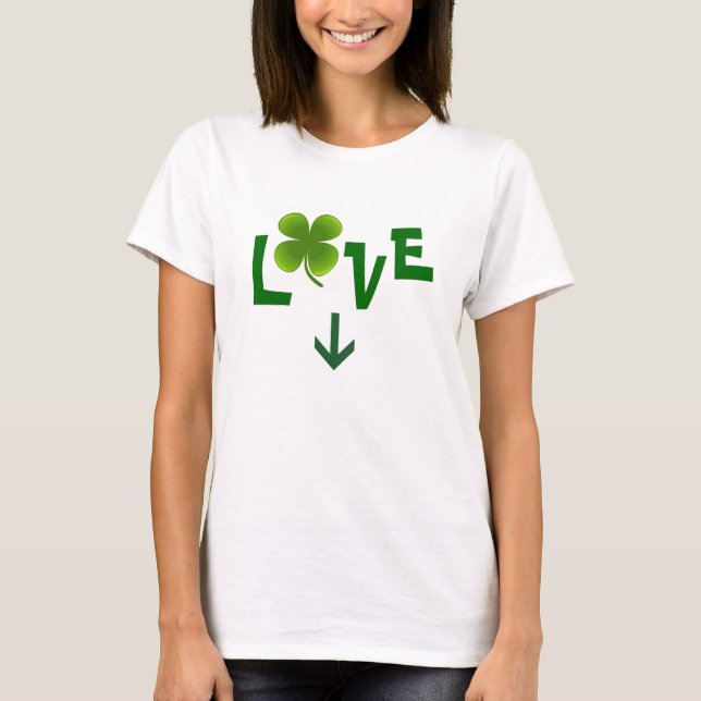 St. Patrick's Day KÄRLEK Design MatairyT-Shirt Tröja (Framsida)