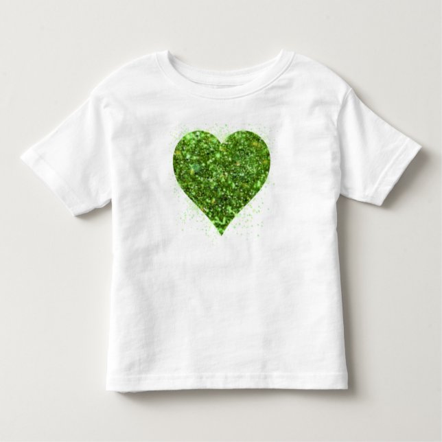 St. Patrick's day | KÄRLEK | grönt som glittrar hj T Shirt (Framsida)
